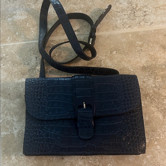 Patricia Nash Blue Croc-Embossed Handbag